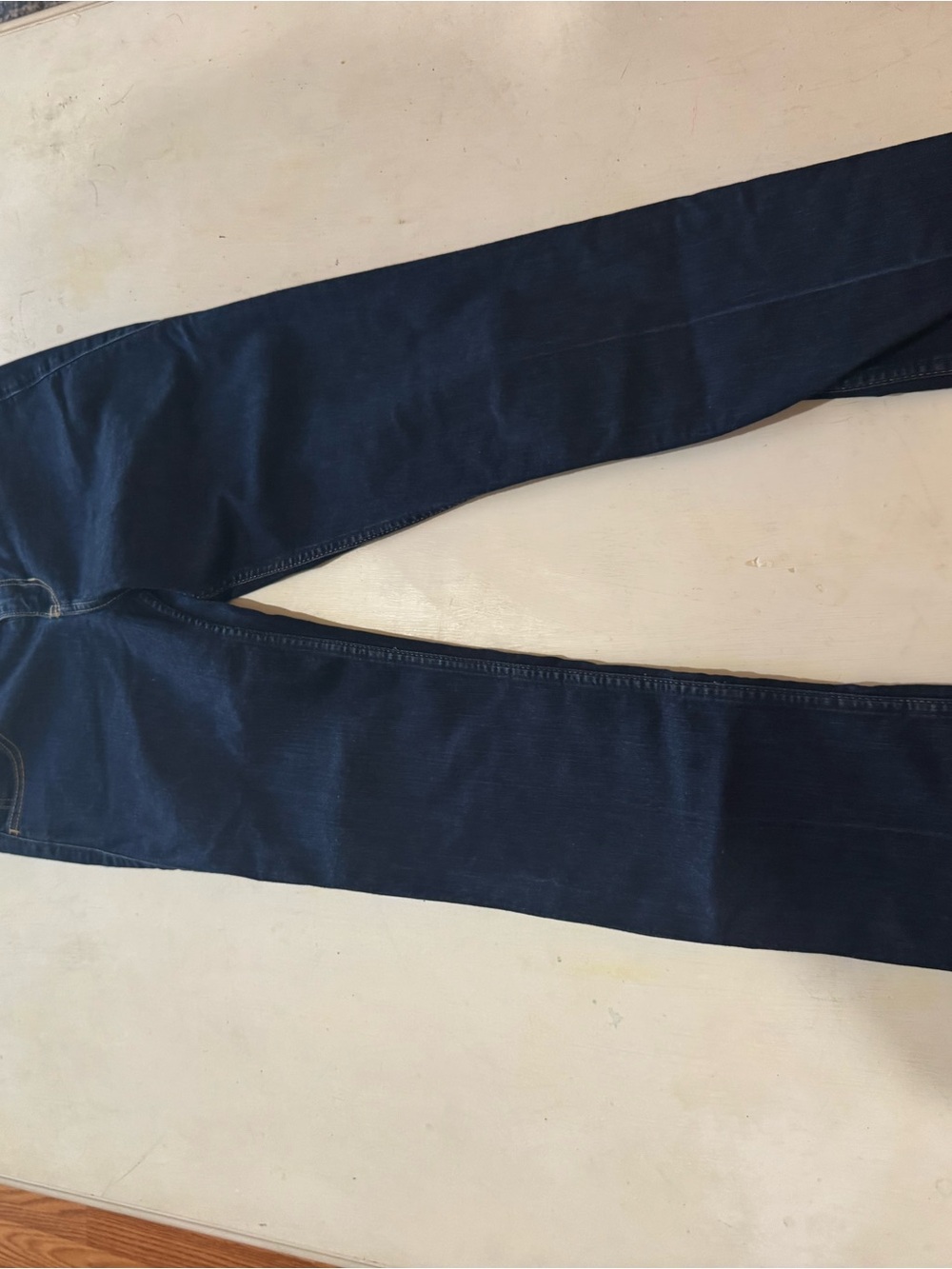 Hollister Women's Skinny Jeans in Dark Blue